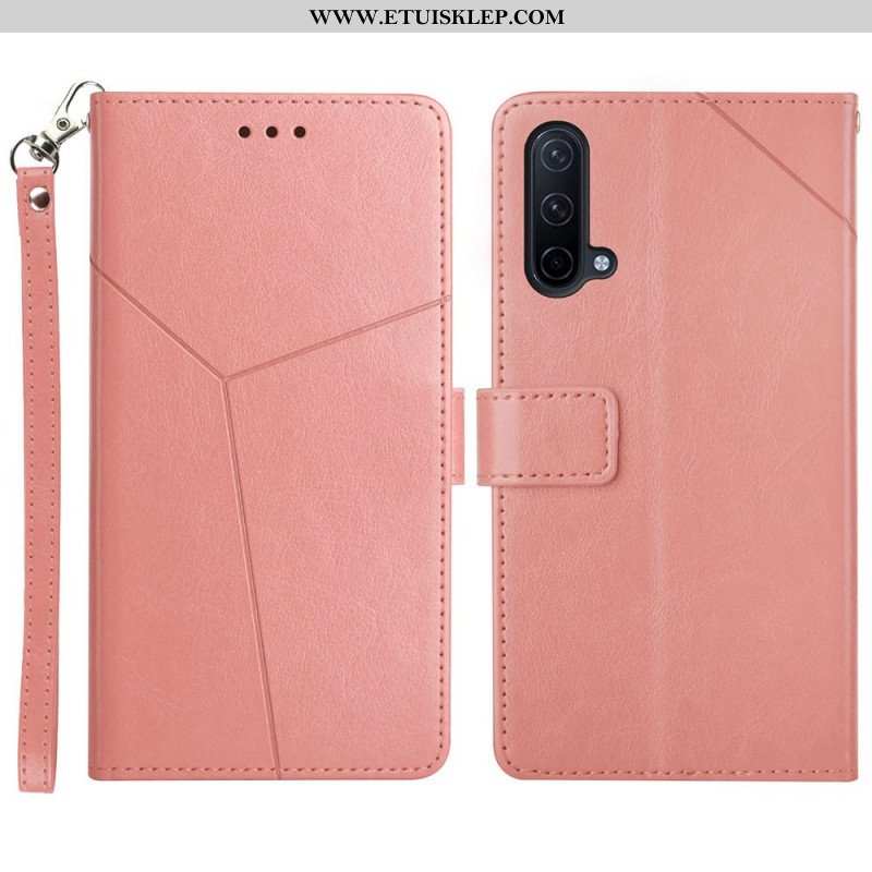 Etui Folio do OnePlus Nord CE 5G Stylowa Skórzana Konstrukcja Geo Y